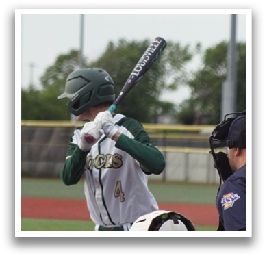 A baseball player is swinging a bat. Description generated by AI