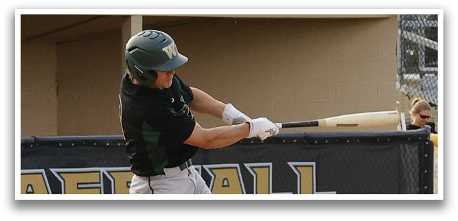 A baseball player is swinging a bat. Description generated by AI