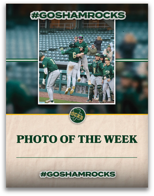 A baseball player wearing a green helmet and black jersey. Description generated by AI