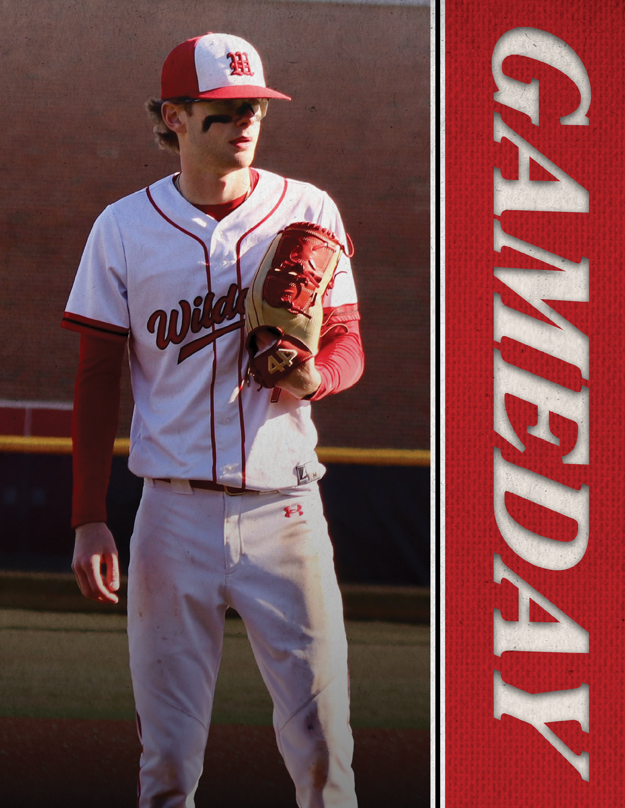 A baseball player wearing a red and white uniform and a red hat. AI generated content