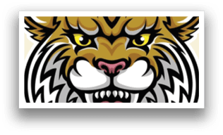 A tiger's face with a wide open mouth, yellow eyes, and a pink nose. AI generated content