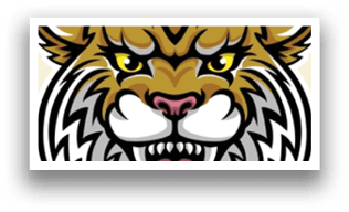 A tiger's face with a wide open mouth, yellow eyes, and a pink nose. AI generated content