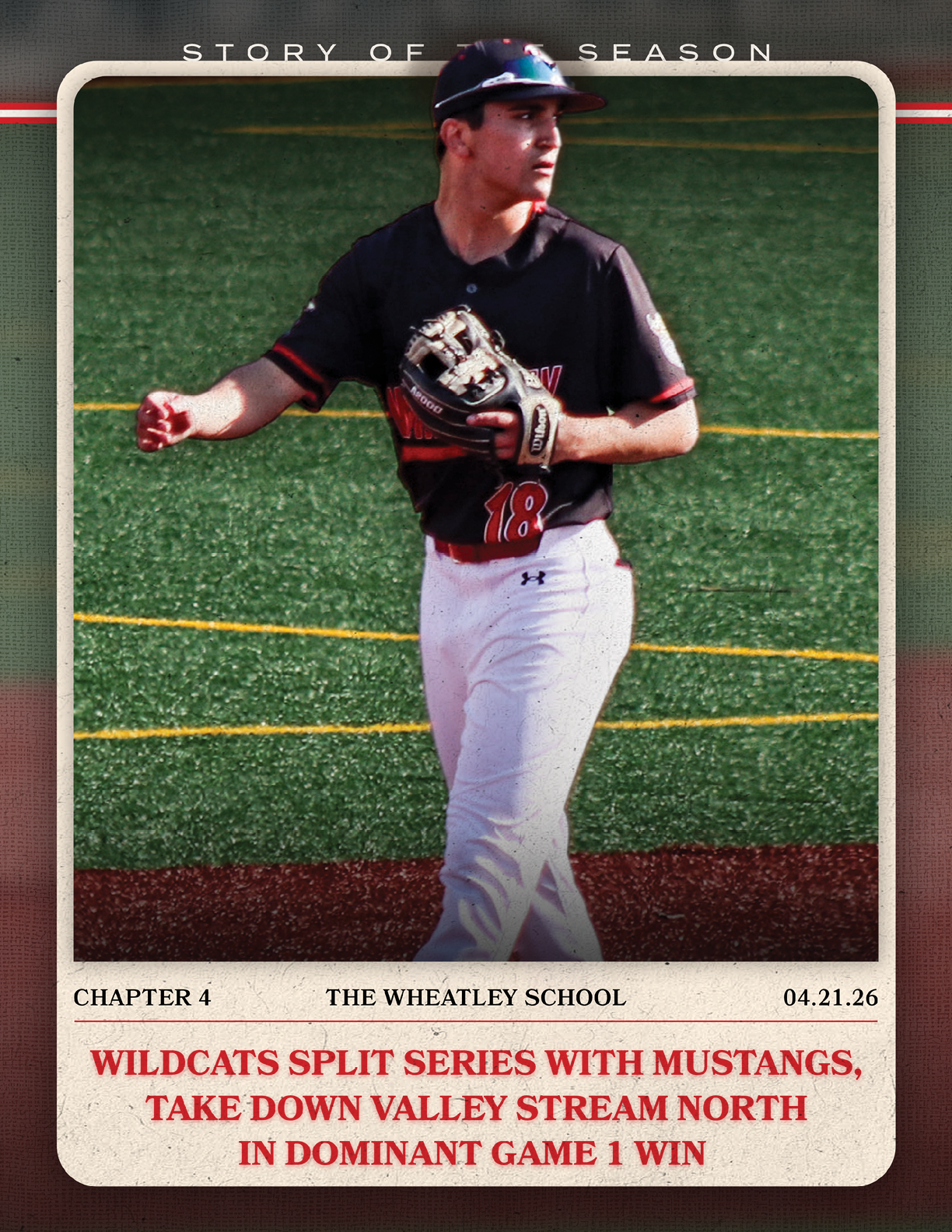 A baseball player wearing a black and white uniform. Description generated by AI