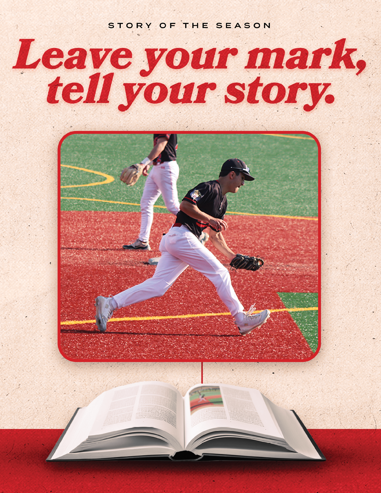 A book with a baseball player on the cover. Description generated by AI