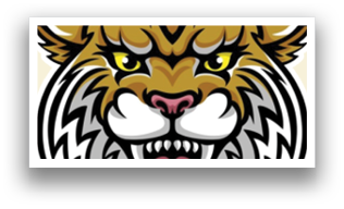 A tiger's face with a wide open mouth, yellow eyes, and a pink nose. AI generated content