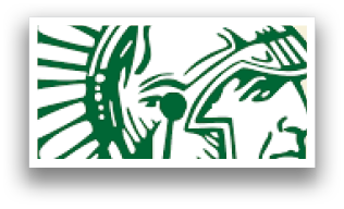 A green and white spiked helmet. Description generated by AI