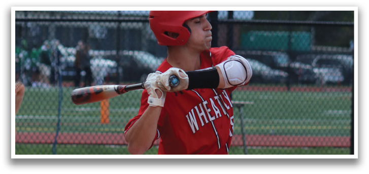 A baseball player in a red shirt and white pants is swinging a bat. Description generated by AI