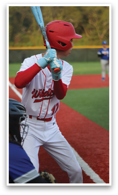 Two baseball players on a field. Description generated by AI