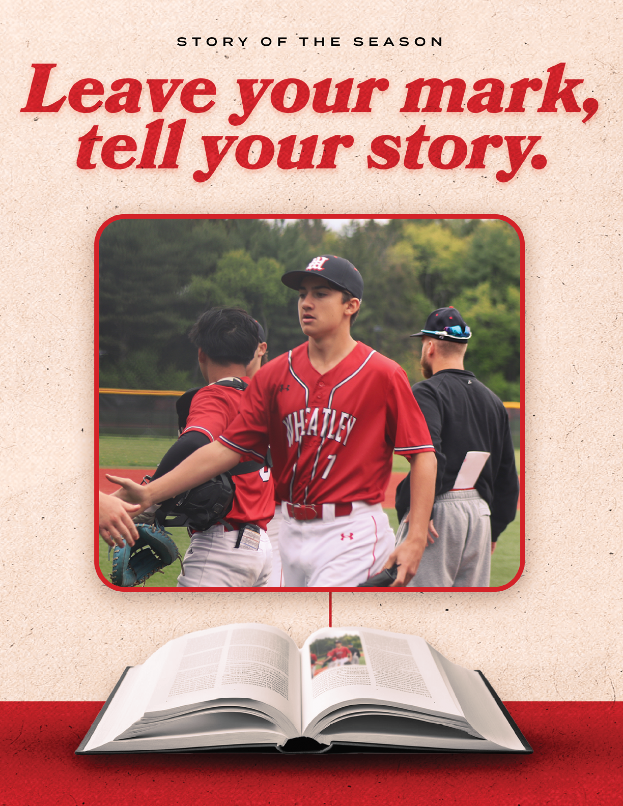 A book with a baseball player on the cover. Description generated by AI