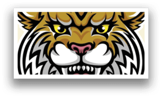 A tiger's face with a wide open mouth, yellow eyes, and a pink nose. AI generated content