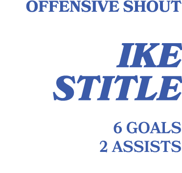 Offensive shout ike stitle 6 goals 2 assists