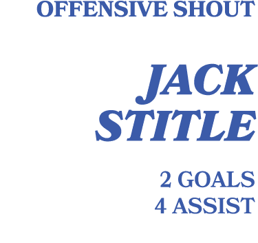 Offensive shout jack stitle 2 goals 4 assist