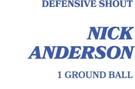 defensive shout nick anderson 1 ground ball
