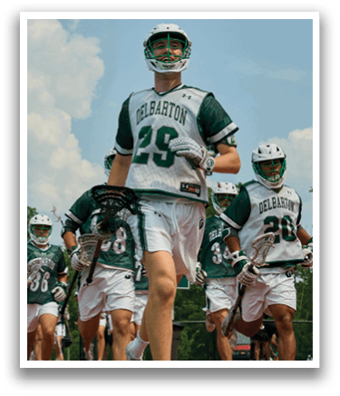 A group of men wearing green and white uniforms are running on a field. AI generated content