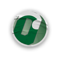 A collection of stickers with various sports and logos, including a basketball net and a green D logo. AI generated content