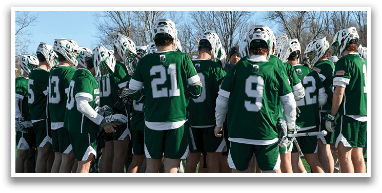 A group of men wearing green jerseys and white pants are standing on a field. AI generated content