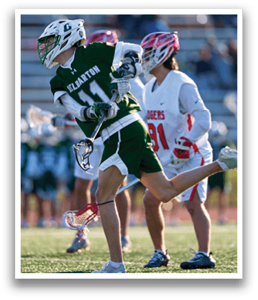 A group of people playing a game of lacrosse. AI generated content