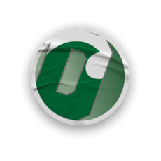 A collection of stickers with various sports and logos, including a basketball net and a green D logo. AI generated content
