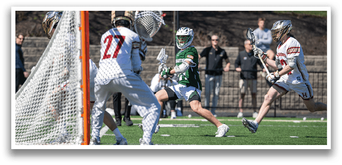 A group of people playing a game of lacrosse. AI generated content