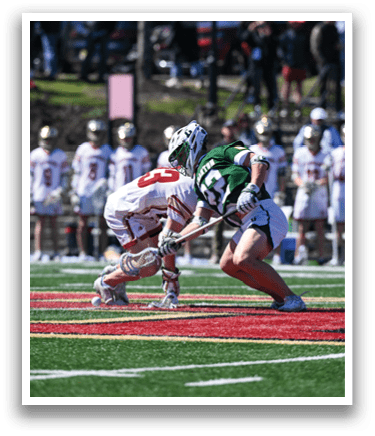 A group of people playing a game of lacrosse. AI generated content