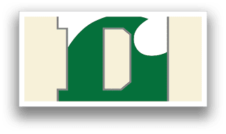 A green and white D on a white background. AI generated content
