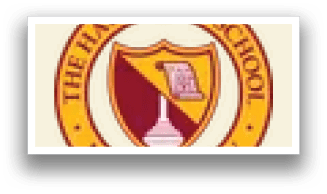A logo for a school or organization with the letters R and C in red and white. AI generated content