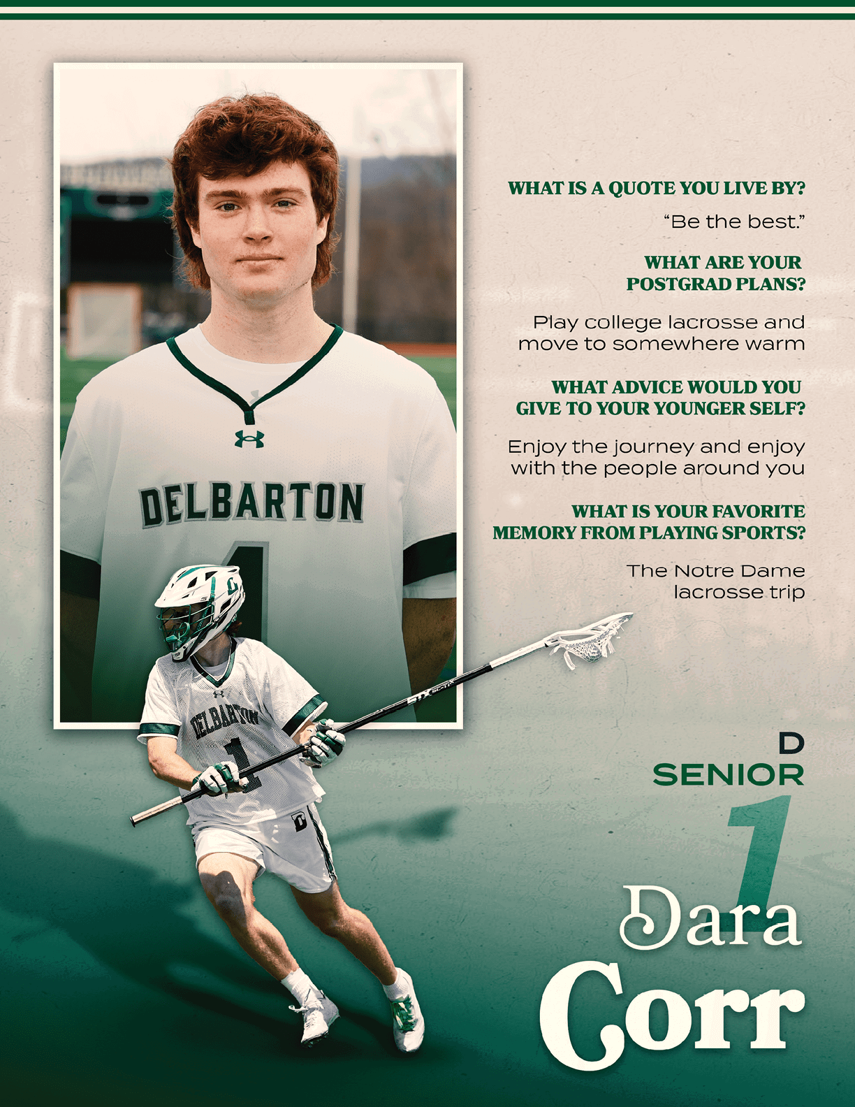 A man in a white jersey with the number 1 on it. Description generated by AI