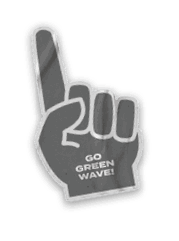 A collection of stickers with a green and white color scheme. Description generated by AI
