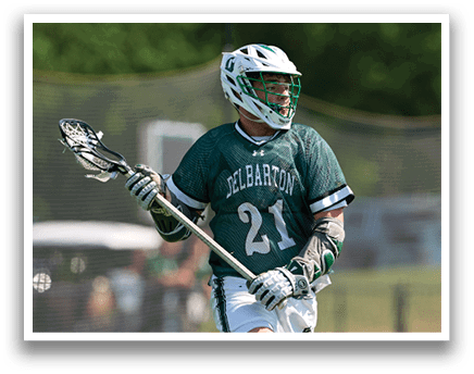 A man wearing a green and white jersey. Description generated by AI