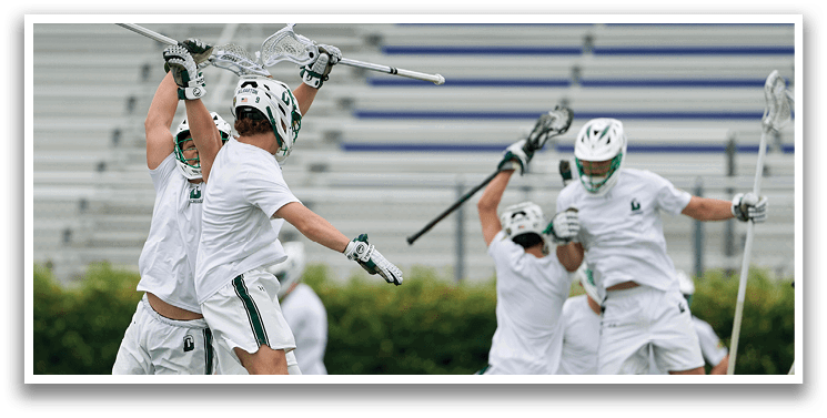 A man wearing a green and white helmet. Description generated by AI