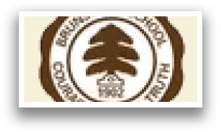 A brown and white logo for Brunswick School. Description generated by AI