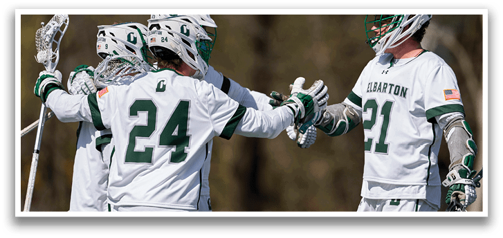 Three men wearing white uniforms and green and white helmets. Description generated by AI