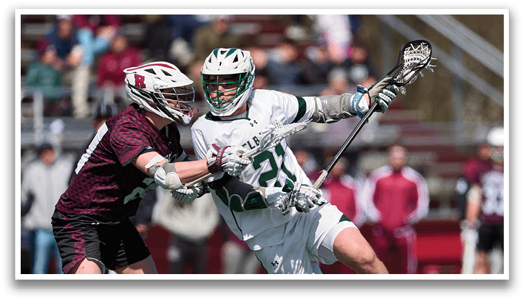 Three men wearing white uniforms and green and white helmets. Description generated by AI