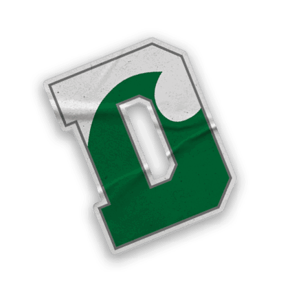 A collection of stickers with various designs, including a basketball net, a green D, and a green hand. AI generated content