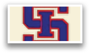 A blue and red logo for a team. Description generated by AI