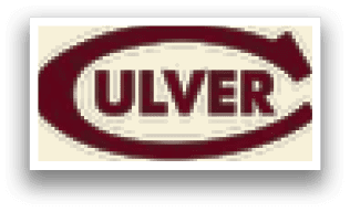 A red and white logo for the Culver baseball team. Description generated by AI