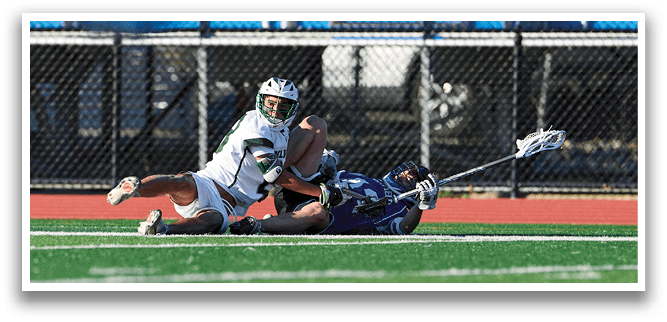 A man is sliding into a base while another man tries to catch the ball. Description generated by AI