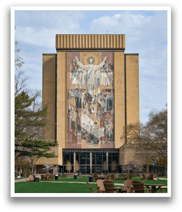 A large building with a mural on its side. Description generated by AI