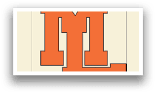 Orange and black letter M. Description generated by AI