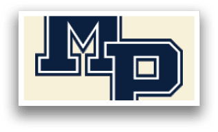 A blue and white logo with the letters M and P. Description generated by AI