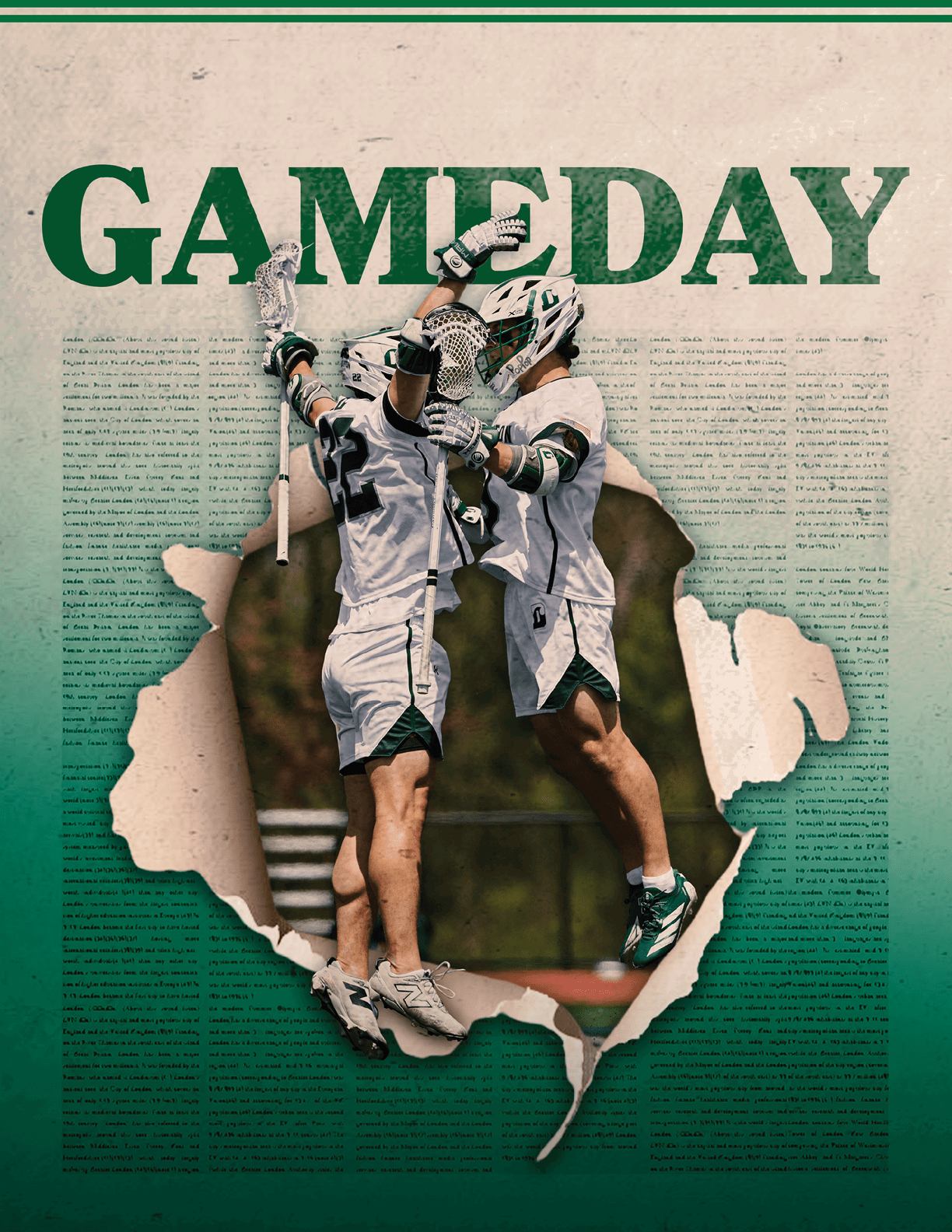 A poster of two men playing baseball. Description generated by AI