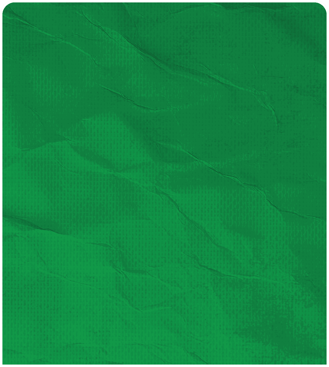 A green piece of paper with a wrinkled texture. AI generated content