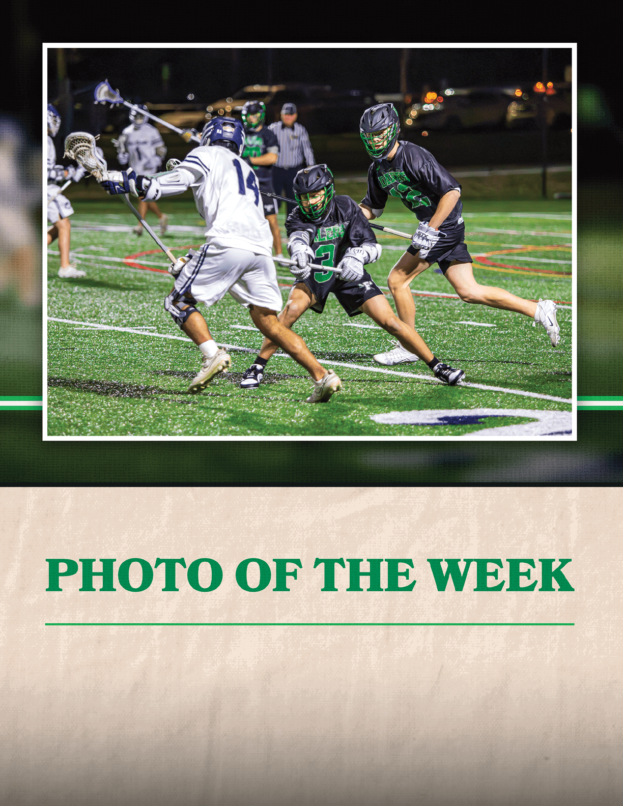 A group of men playing lacrosse on a field. AI generated content