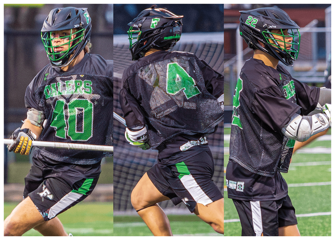 A man wearing a black shirt with the number 4 on it. Description generated by AI