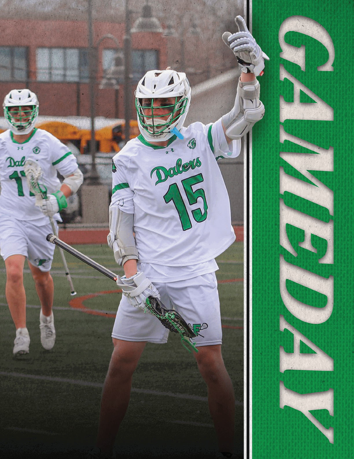 A man wearing a white shirt with the number 15 on it. Description generated by AI