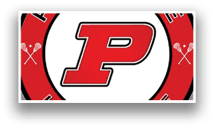 A red and white logo for Plantege Lacrosse. Description generated by AI