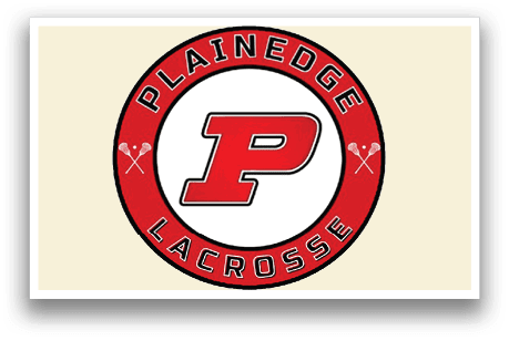 A red and white logo for Plantege Lacrosse. Description generated by AI