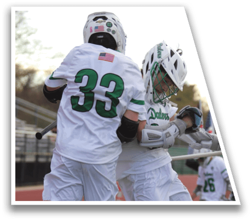 Two men jumping in the air. Description generated by AI