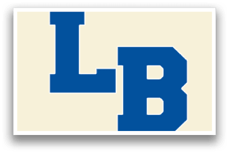 A blue and white logo for LB. Description generated by AI