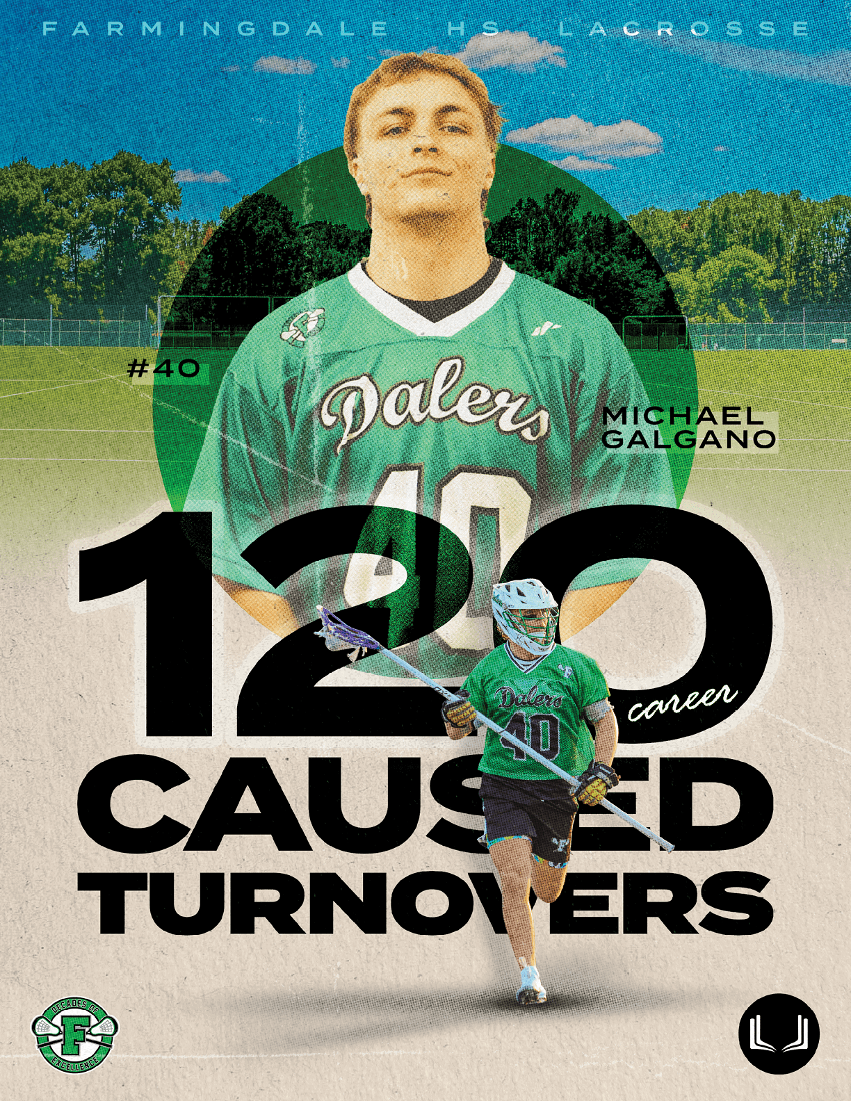 A man in a green jersey with the number 12 on it. Description generated by AI